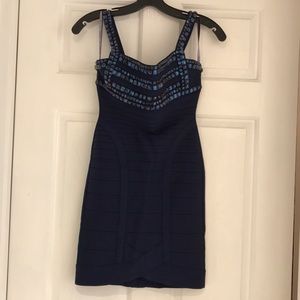 Beautiful Herve Leger bandage dress with beads.